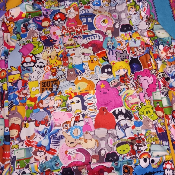 Animated All Over Print Hoodie Disney Pokemon Hello Kitty Nintendo The Simpsons - Picture 3 of 5